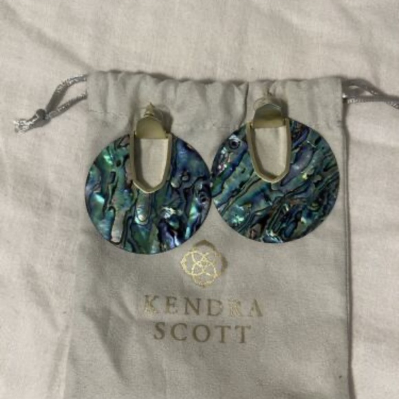 Kendra Scott Diane Gold & Abalone Shell Earrings - Picture 2 of 2